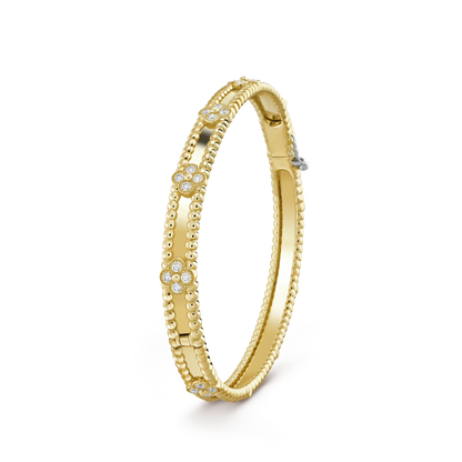 [Glitter Jewelry]CLOVER BRACELET 4MM DIAMONDS