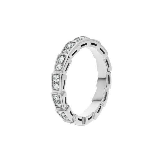 [Glitter Jewelry]SERPENTI RING SILVER DIAMOND PAVED 3MM