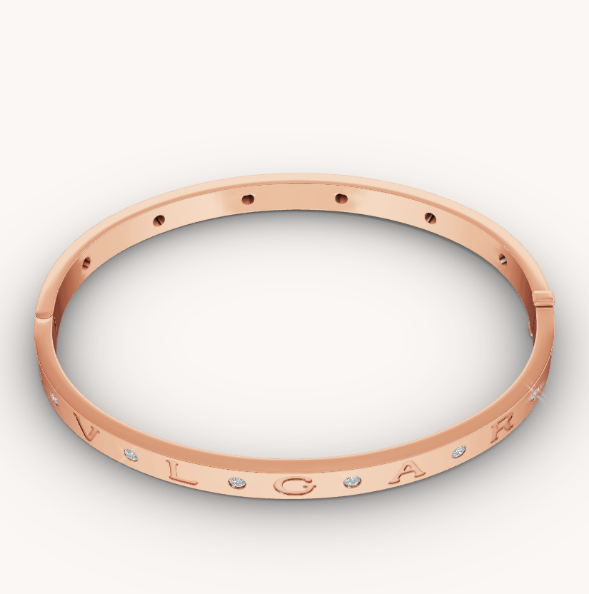 [Glitter Jewelry]ZERO 1 PINK GOLD 12 DIAMONDS BRACELET