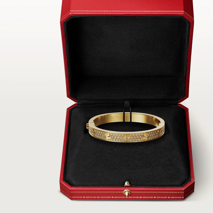 [Glitter Jewelry]LOVE BRACELET 6.1MM DIAMOND-PAVED