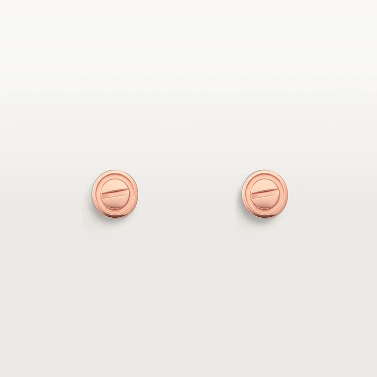 [Glitter Jewelry]LOVE EARRINGS PINK GOLD 10MM