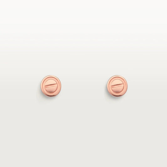 [Glitter Jewelry]LOVE EARRINGS PINK GOLD 10MM