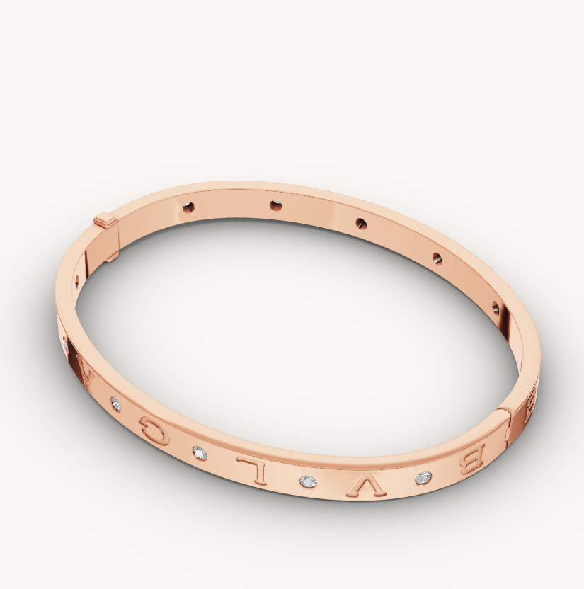 [Glitter Jewelry]ZERO 1 PINK GOLD 12 DIAMONDS BRACELET