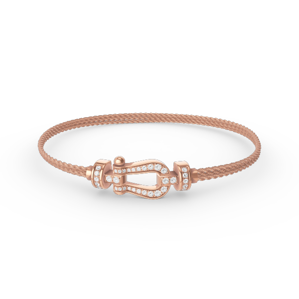[Glitter Jewelry]FORCE SMALL HORSESHOE  DIAMOND CHAIN ROPE BRACELET