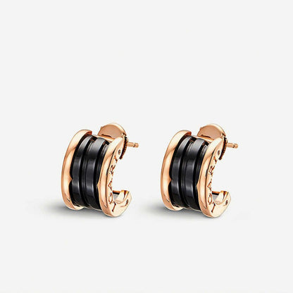 [Glitter Jewelry]ZERO 1 PINK GOLD CERAMIC EARRINGS
