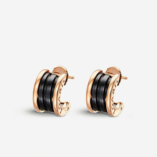 [Glitter Jewelry]ZERO 1 PINK GOLD CERAMIC EARRINGS