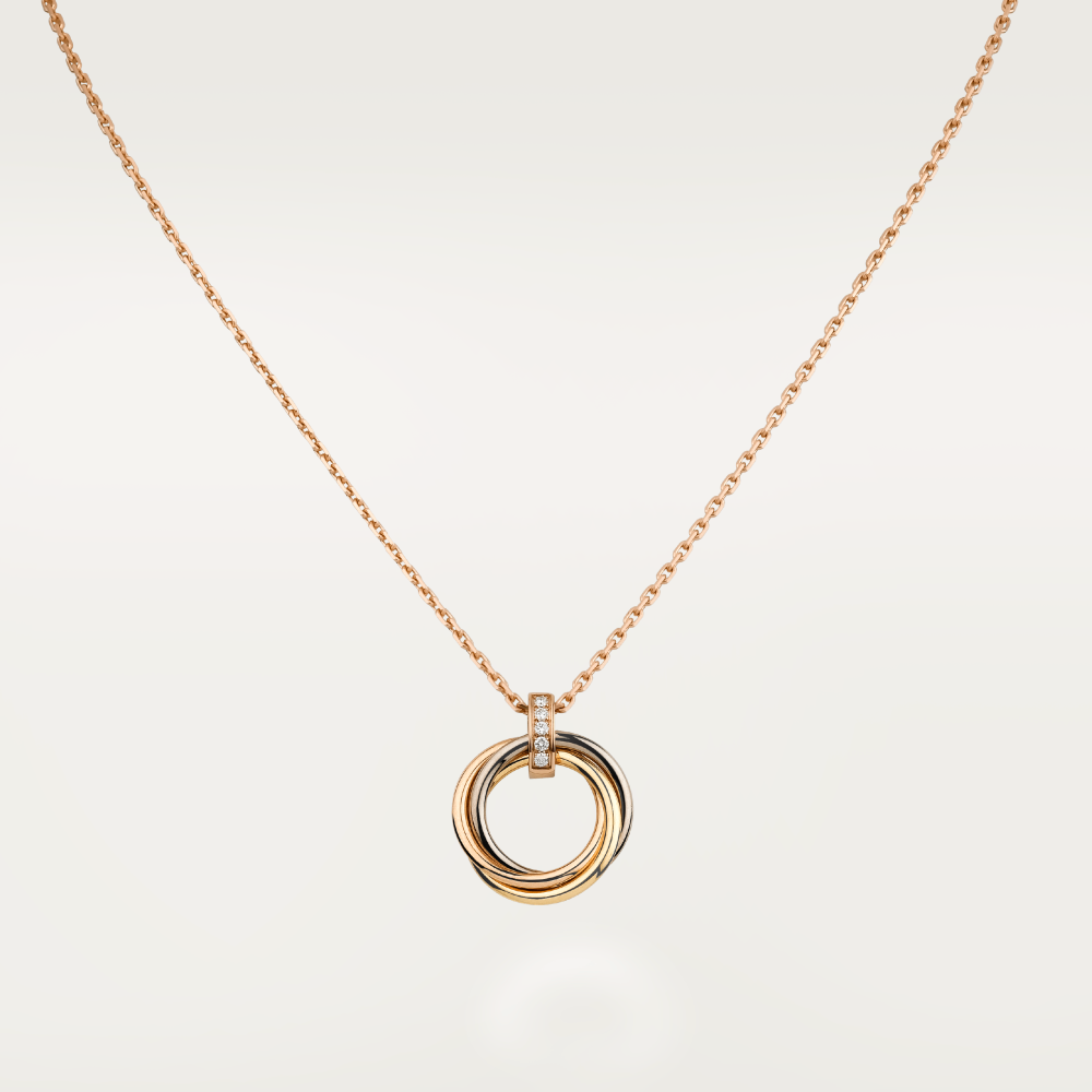 [Glitter Jewelry]TRINITY NECKLACE GOLD  DIAMONDS
