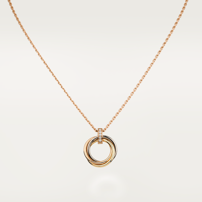 [Glitter Jewelry]TRINITY NECKLACE GOLD  DIAMONDS
