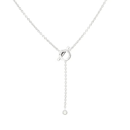 [Glitter Jewelry]FINESSE SILVER DIAMOND NECKLACE