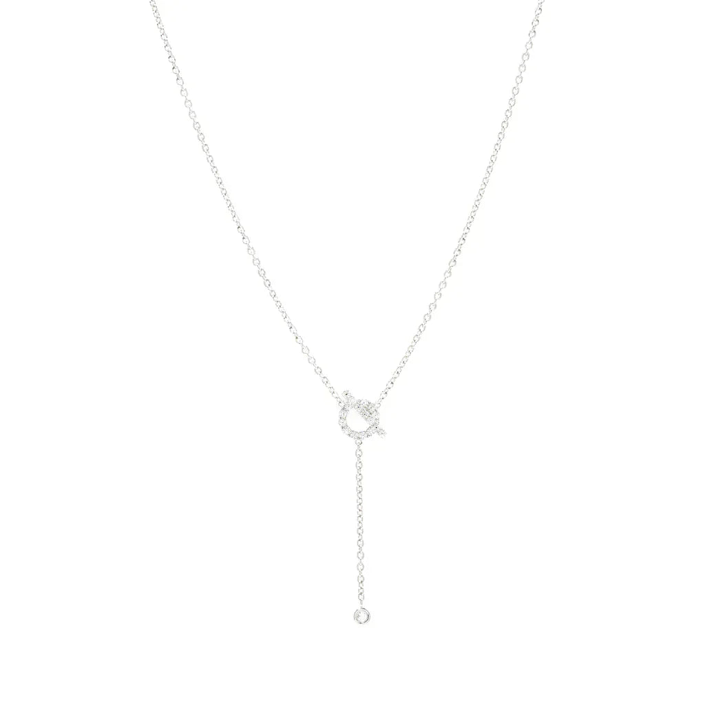 [Glitter Jewelry]FINESSE SILVER DIAMOND NECKLACE