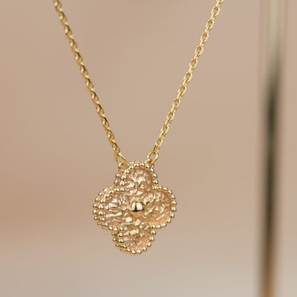 [Glitter Jewelry]CLOVER 15MM  BRONZING NECKLACE