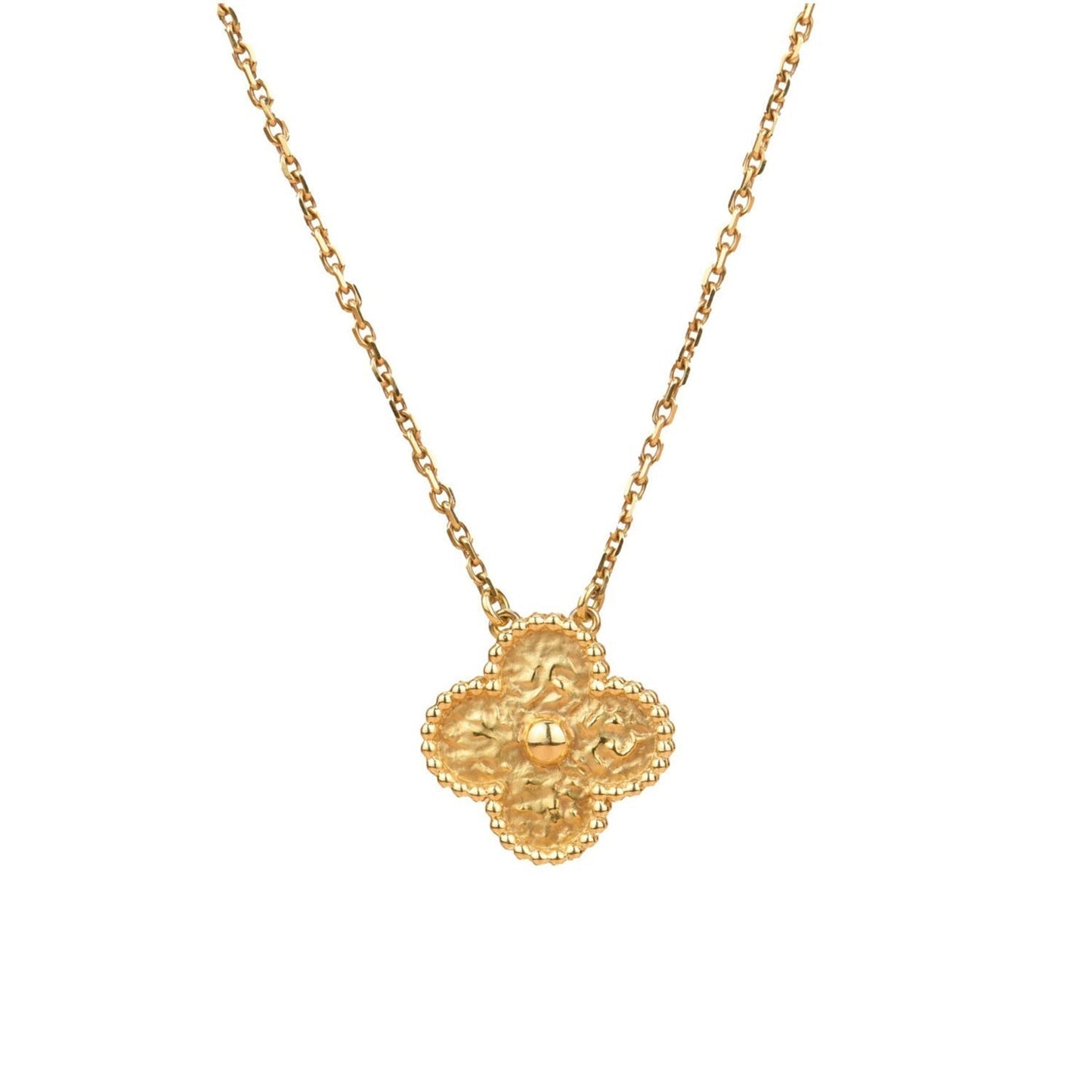 [Glitter Jewelry]CLOVER 15MM  BRONZING NECKLACE