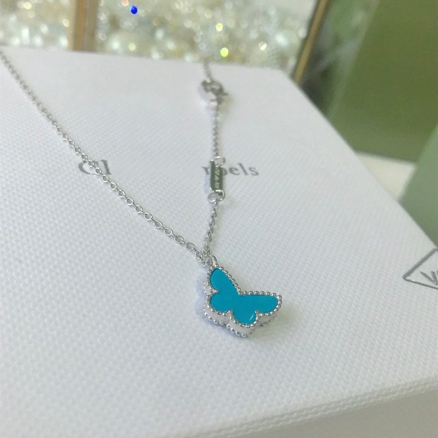 [Glitter Jewelry]BUTTERFLY TURQUOISE BUTTERFLY BRACELET SILVER