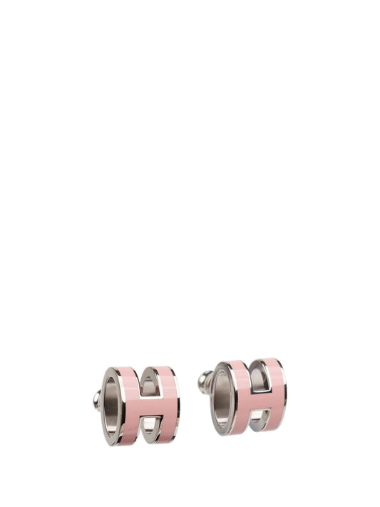 [Glitter Jewelry]MINI POP H SILVER EARRINGS PINK