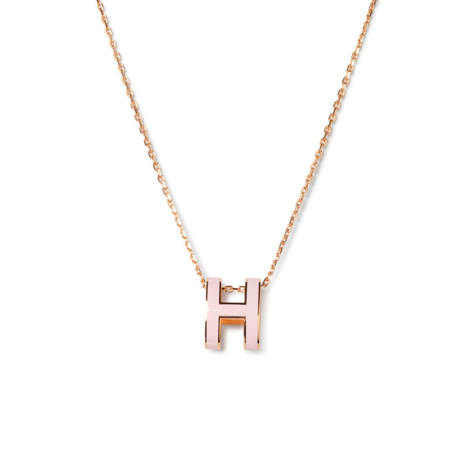 [Glitter Jewelry]POP H PEDANT PINK GOLD