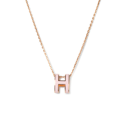 [Glitter Jewelry]POP H PEDANT PINK GOLD