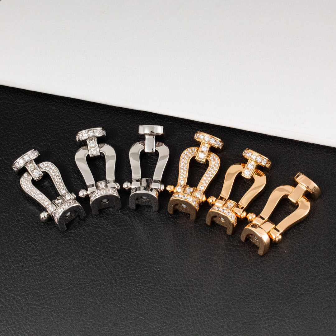 [Glitter Jewelry]FORCE LARGE HORSESHOE FULL DIAMOND BRACELET ROSE GOLD