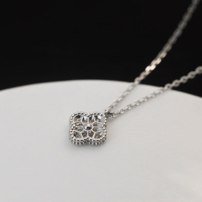 [Glitter Jewelry]CLOVER MINI 9.5MM PENDANT DIAMOND NECKLACE