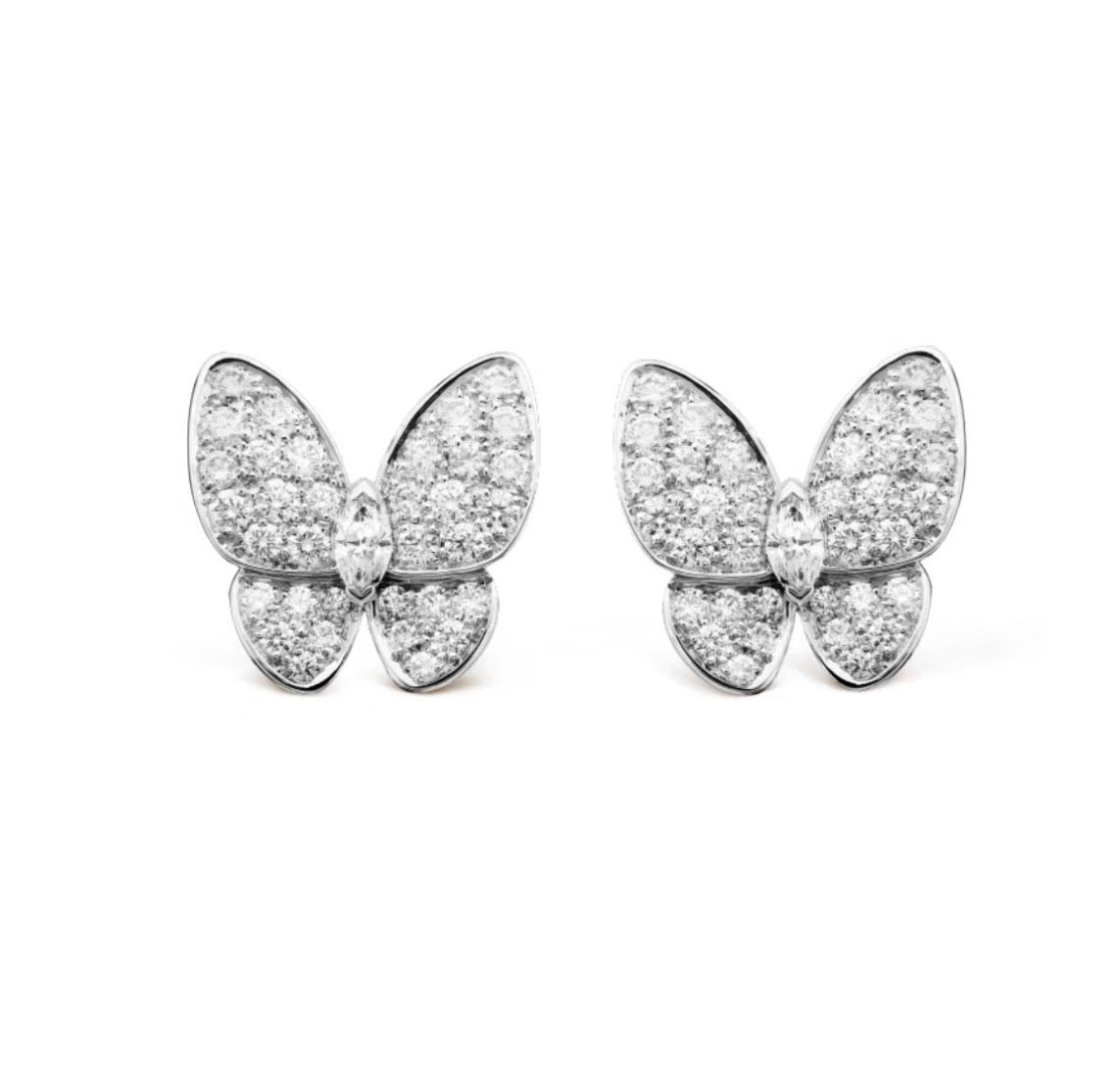 [Glitter Jewelry]BUTTERFLY ALL DIAMOND EARRINGS