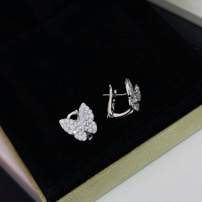 [Glitter Jewelry]BUTTERFLY ALL DIAMOND EARRINGS
