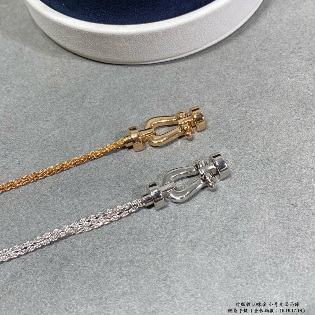 [Glitter Jewelry]FORCE SMALL HORSESHOE  DIAMOND CHAIN ROPE BRACELET