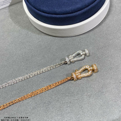 [Glitter Jewelry]FORCE SMALL HORSESHOE  DIAMOND CHAIN ROPE BRACELET