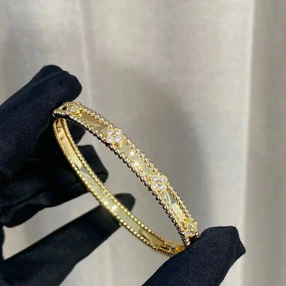 [Glitter Jewelry]CLOVER BRACELET 4MM DIAMONDS