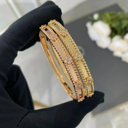 [Glitter Jewelry]CLOVER BRACELET 4MM DIAMONDS