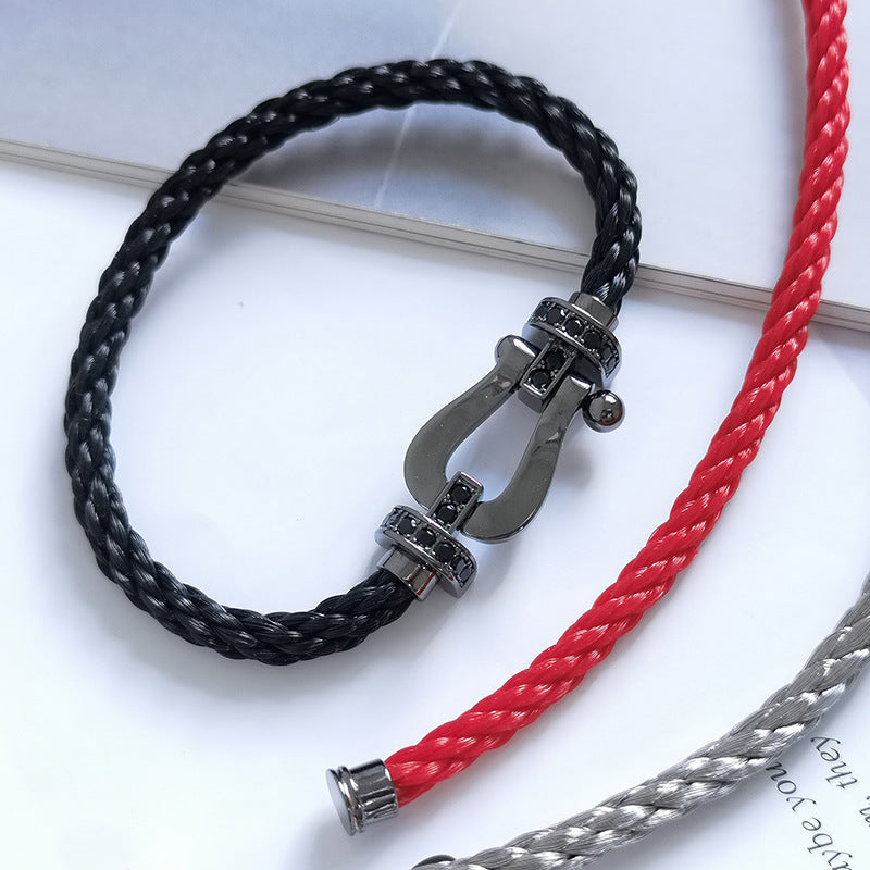 [Glitter Jewelry]FORCE LARGE SERIES HORSESHOE BLACK SAMURAI BRACELET