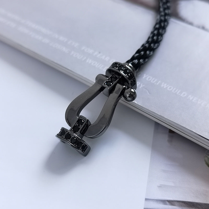 [Glitter Jewelry]FORCE LARGE SERIES HORSESHOE BLACK SAMURAI BRACELET