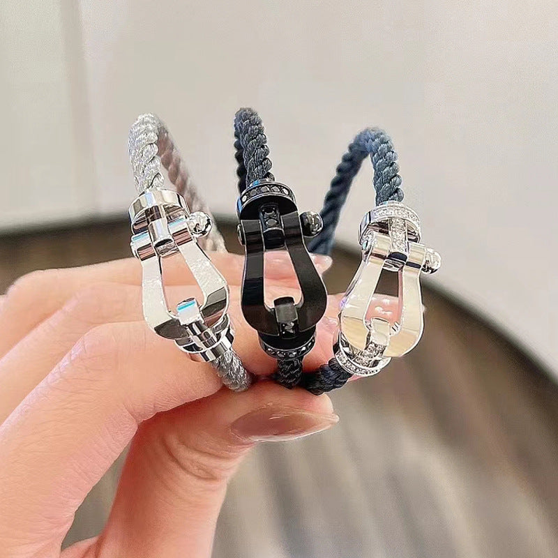 [Glitter Jewelry]FORCE LARGE HORSESHOE NO DIAMOND BRACELET ROSE GOLD