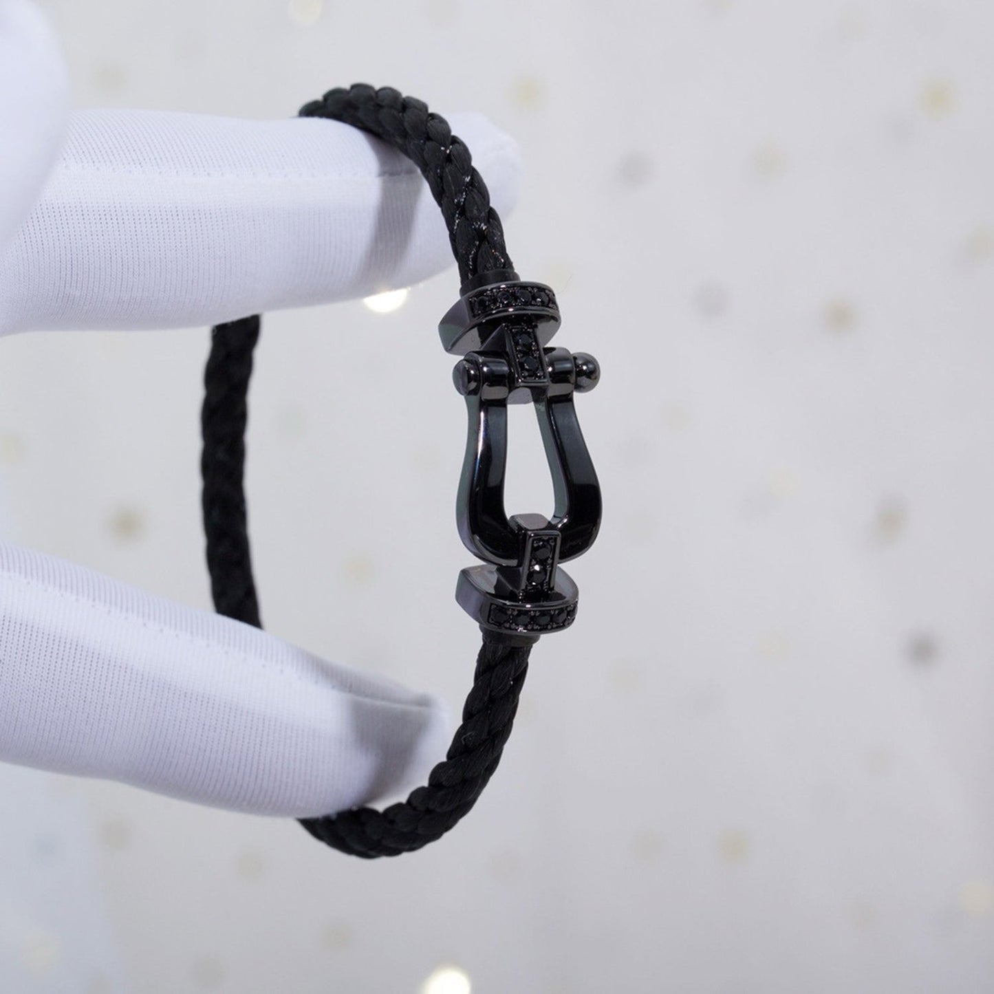 [Glitter Jewelry]FORCE LARGE SERIES HORSESHOE BLACK SAMURAI BRACELET
