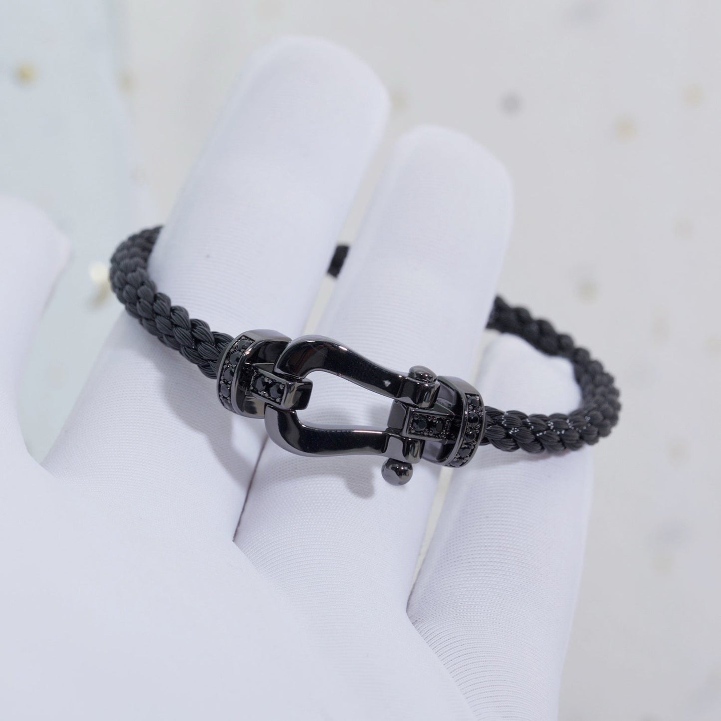 [Glitter Jewelry]FORCE LARGE SERIES HORSESHOE BLACK SAMURAI BRACELET