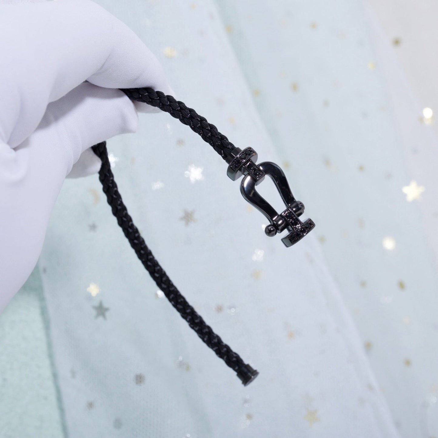 [Glitter Jewelry]FORCE LARGE SERIES HORSESHOE BLACK SAMURAI BRACELET