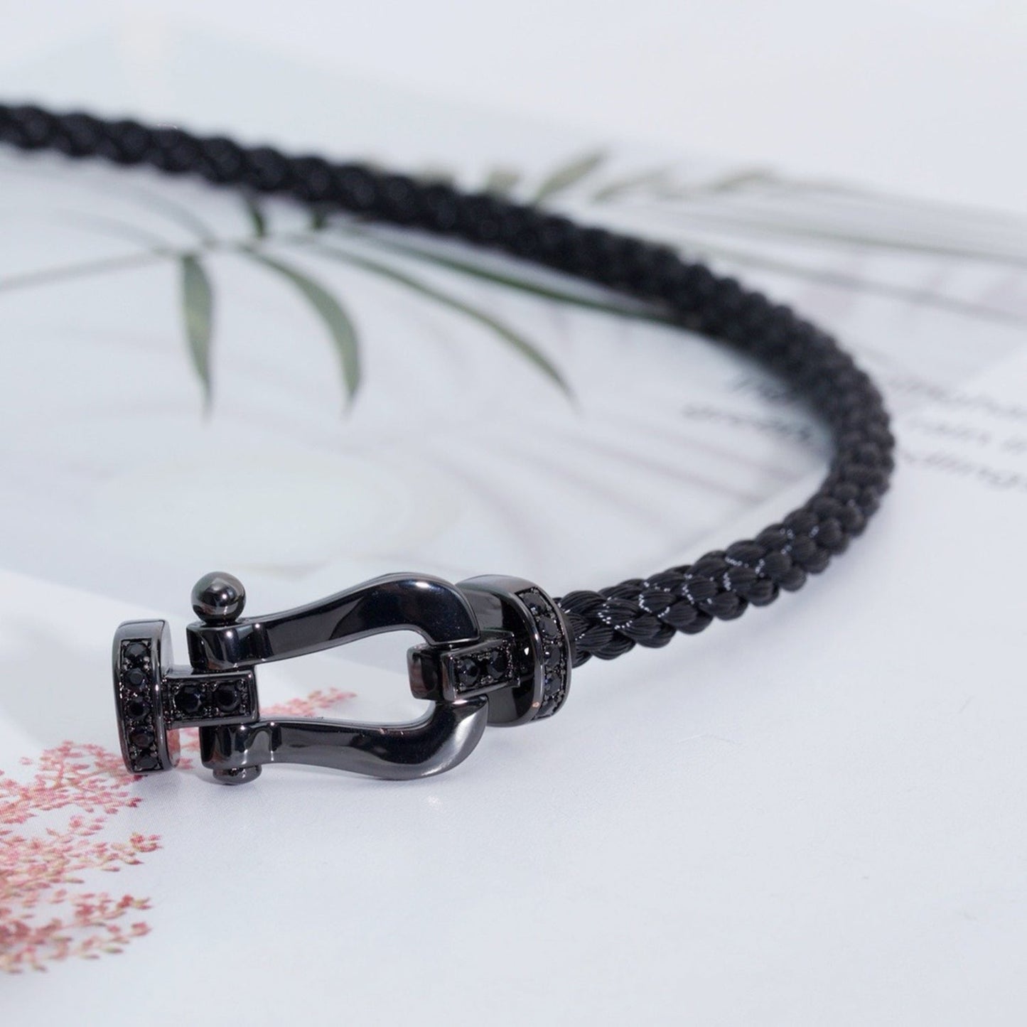 [Glitter Jewelry]FORCE LARGE SERIES HORSESHOE BLACK SAMURAI BRACELET