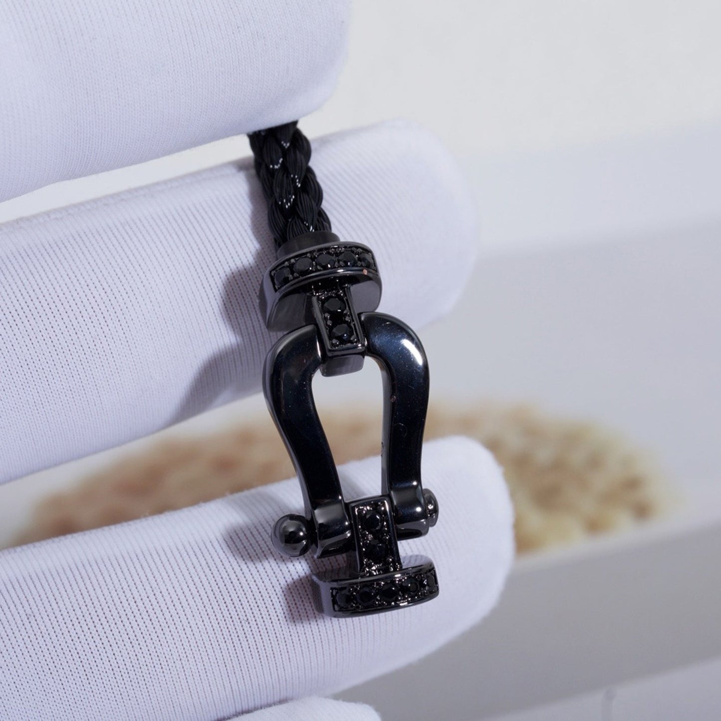 [Glitter Jewelry]FORCE LARGE SERIES HORSESHOE BLACK SAMURAI BRACELET