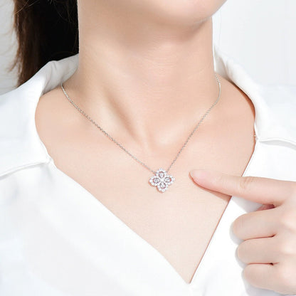 [Glitter Jewelry]LOOP NECKLACE FULL MOTIF DIAMOND 16MM MULTIPLE COLORS