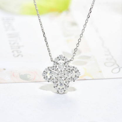 [Glitter Jewelry]LOOP NECKLACE FULL MOTIF DIAMOND 16MM MULTIPLE COLORS