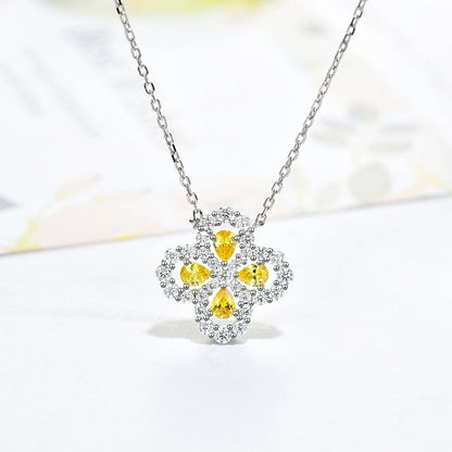 [Glitter Jewelry]LOOP NECKLACE FULL MOTIF DIAMOND 16MM MULTIPLE COLORS
