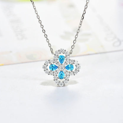 [Glitter Jewelry]LOOP NECKLACE FULL MOTIF DIAMOND 16MM MULTIPLE COLORS
