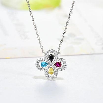 [Glitter Jewelry]LOOP NECKLACE FULL MOTIF DIAMOND 16MM MULTIPLE COLORS