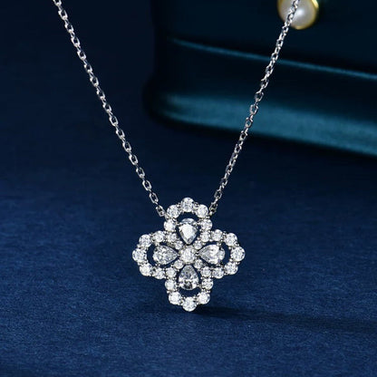 [Glitter Jewelry]LOOP NECKLACE FULL MOTIF DIAMOND 16MM MULTIPLE COLORS