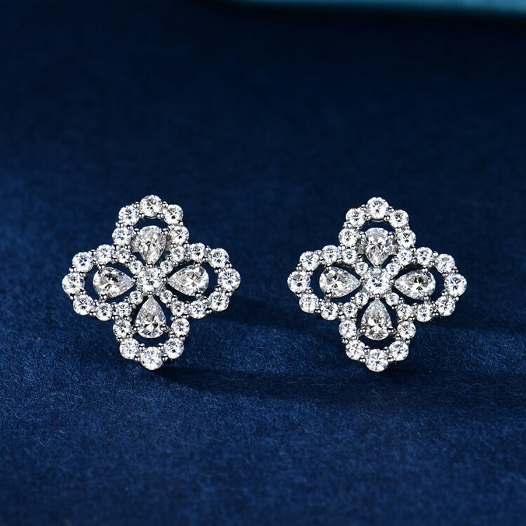 [Glitter Jewelry]LOOP EARRINGS FULL MOTIF DIAMOND 16MM