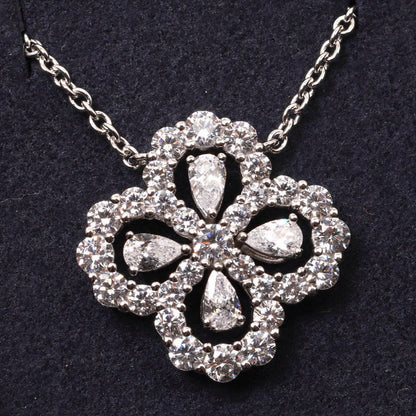 [Glitter Jewelry]LOOP NECKLACE FULL MOTIF DIAMOND 16MM MULTIPLE COLORS