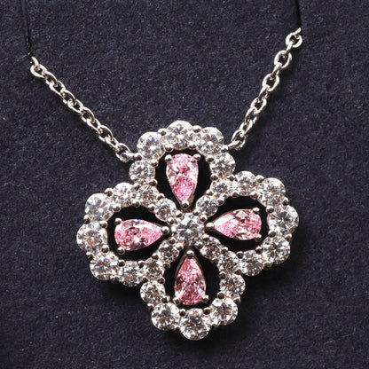 [Glitter Jewelry]LOOP NECKLACE FULL MOTIF DIAMOND 16MM MULTIPLE COLORS