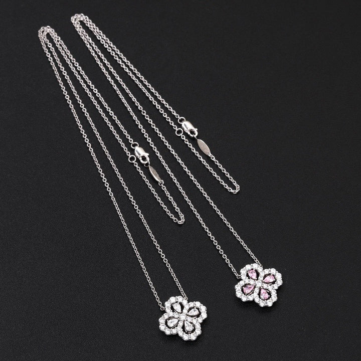 [Glitter Jewelry]LOOP NECKLACE FULL MOTIF DIAMOND 16MM MULTIPLE COLORS