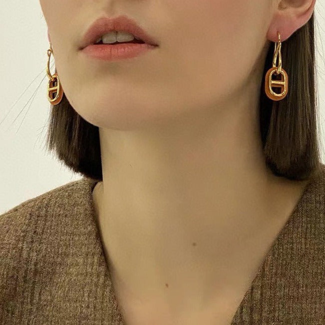 [Glitter Jewelry]HM O'MAILLON GOLD EARRINGS