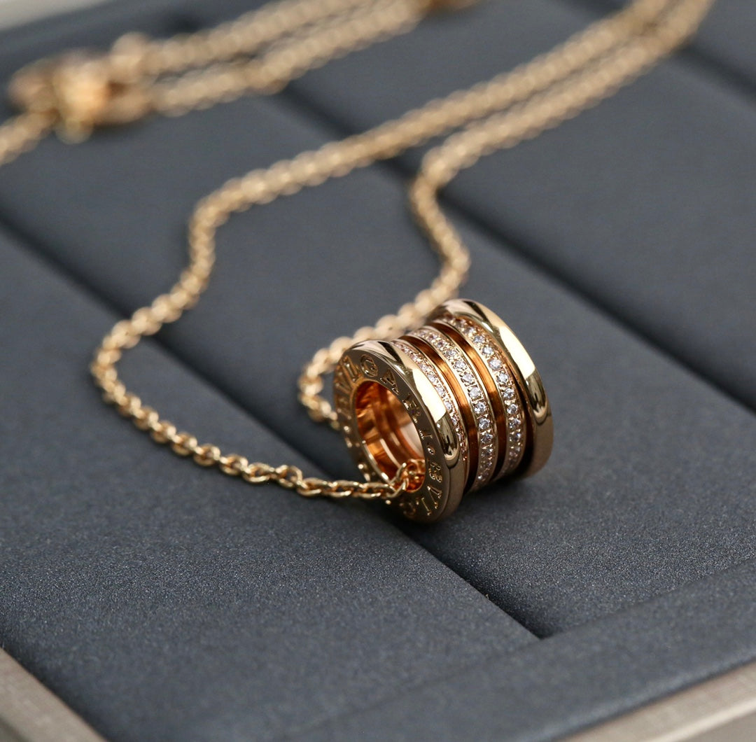 [Glitter Jewelry]ZERO 1 PINK GOLD DIAMOND NECKLACE