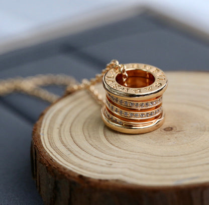 [Glitter Jewelry]ZERO 1 PINK GOLD DIAMOND NECKLACE