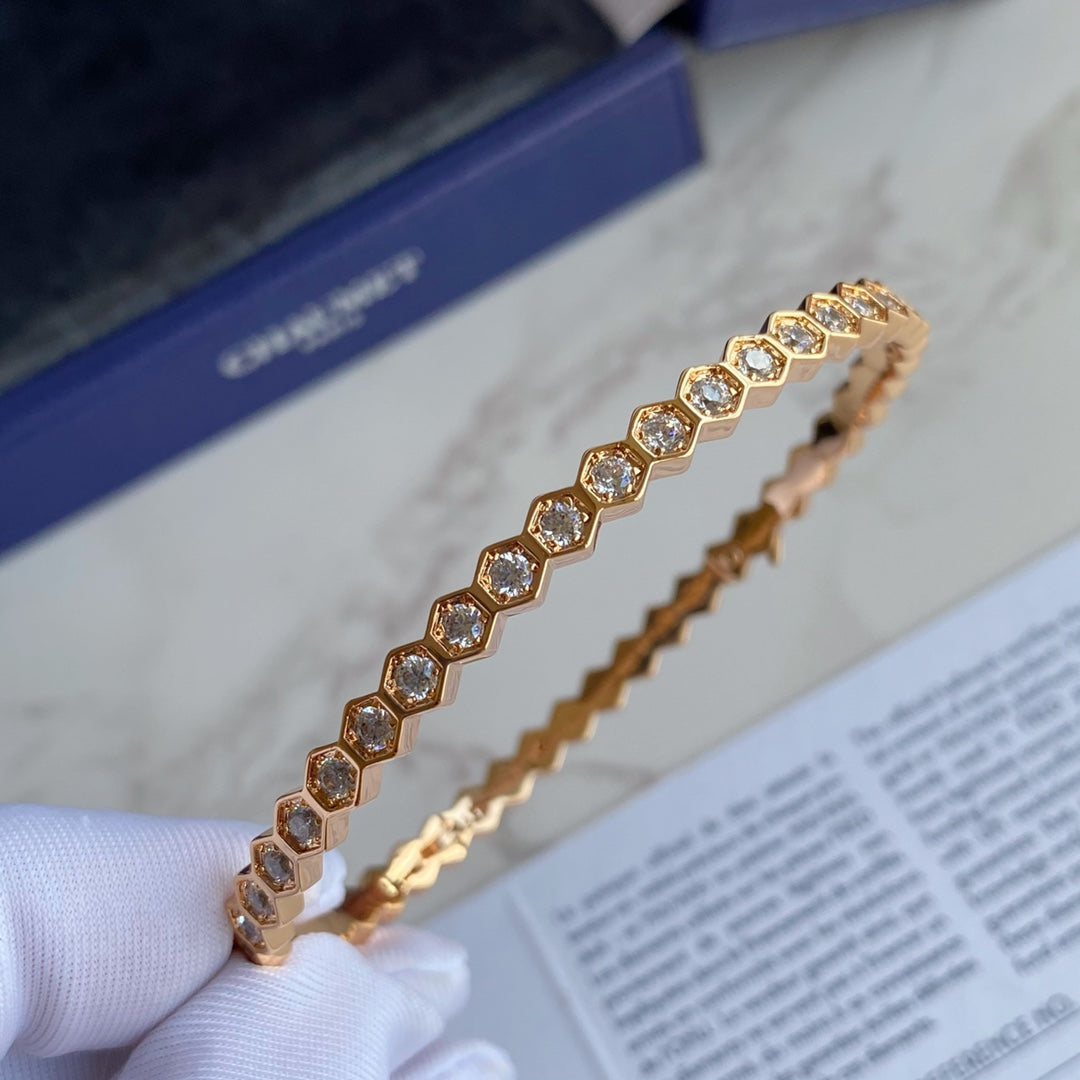 [Glitter Jewelry]BEE LOVE GOLD BRACELET FULL DIAMOND